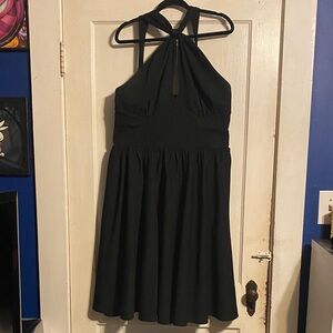 Vixen by Micheline Pitt Black Backless Dress